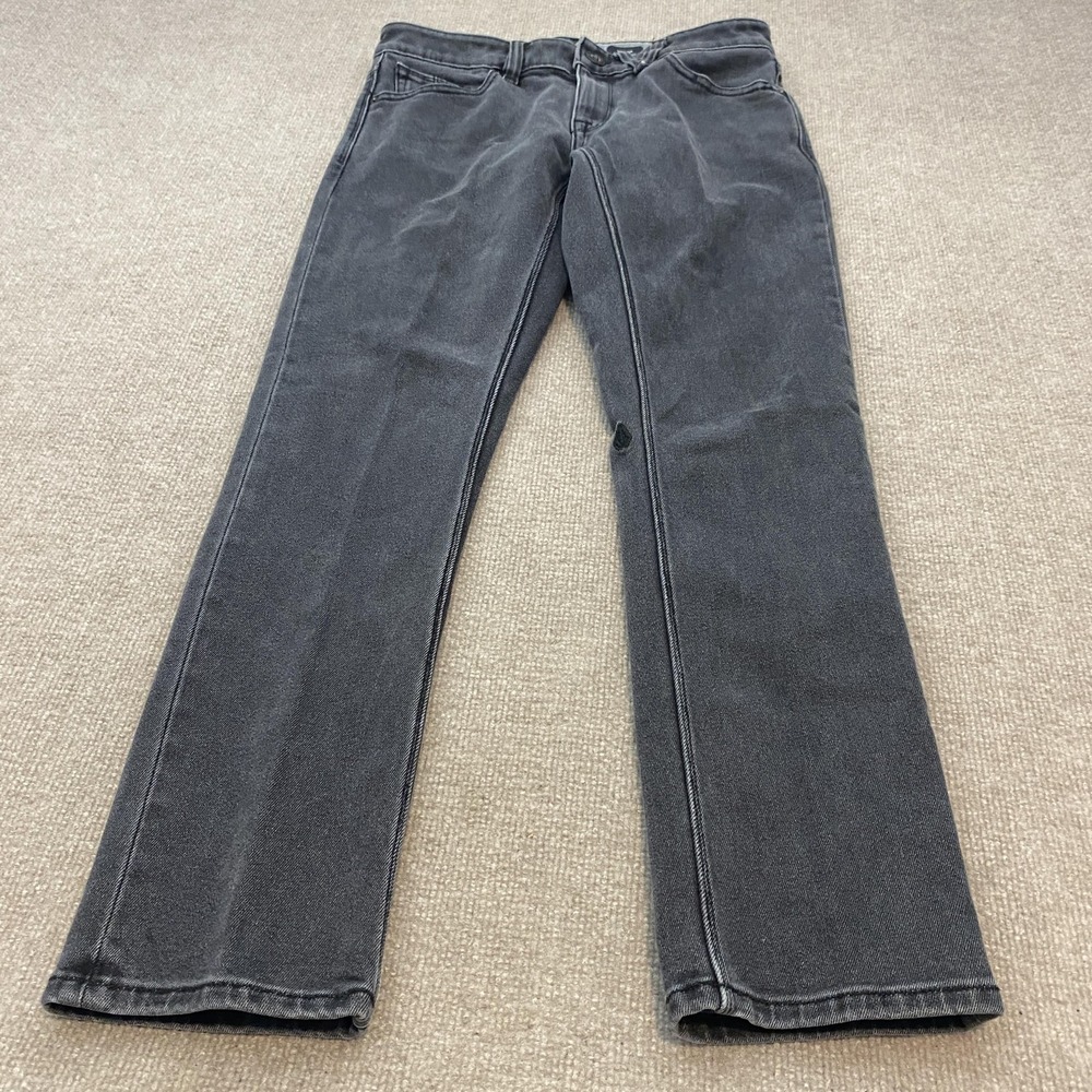 Volcom Vorta Slim Straight Jeans Mens 31x30 Gray Charcoal Wash Denim Pants